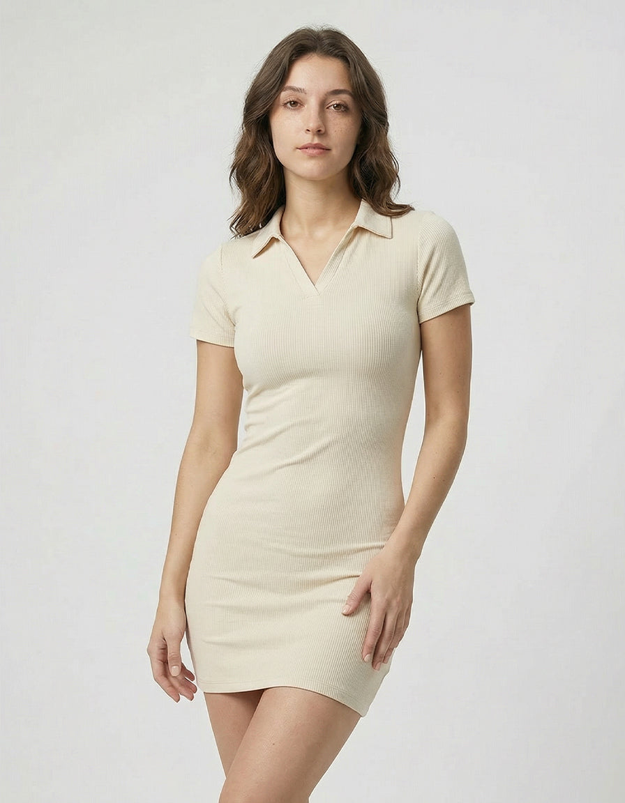 Ribbed Firm Hold Mini Dress